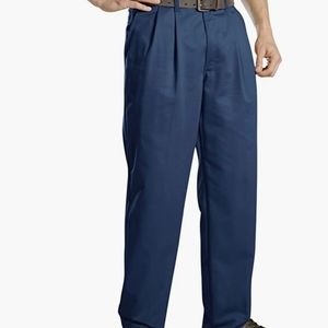 Dickies Navy Blue Pleated Work Pants